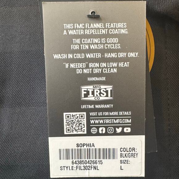 First Manufacturing Women's Sophia  Armored Moto Riding Flannel Zip Up Shirt - Picture 8 of 9